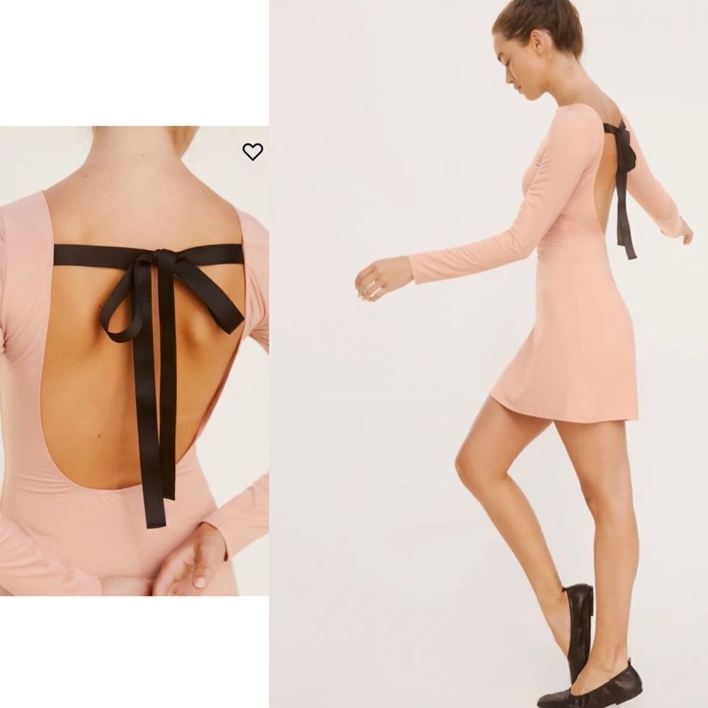 REFORMATION Mini Dress in Nude Blush with back tie Retail $118 NWT - Picture 6 of 10